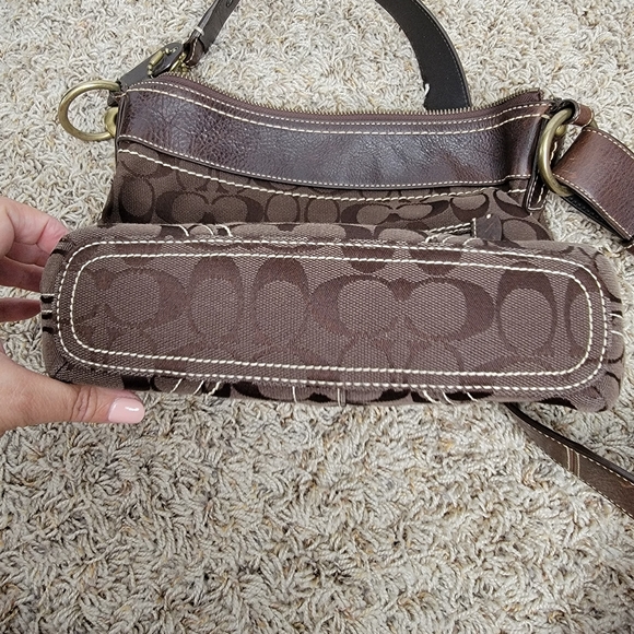Coach Signature Canvas & Leather Hobo Crossbody - Picture 5 of 6